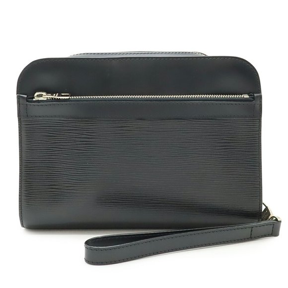 LOUIS VUITTON Black Leather Clutch Bag - Picture 1 of 9